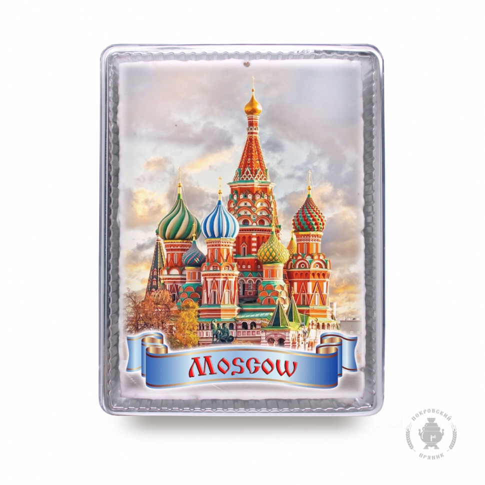  Пряник 600г MOSCOW с фотопечатью (в подарочной пластиковой упаковке)  в Петропавловске-Камчатском